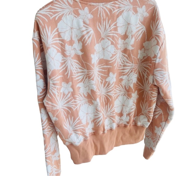 Roxy Peach and white floral sweatshirt - Picture 4 of 4